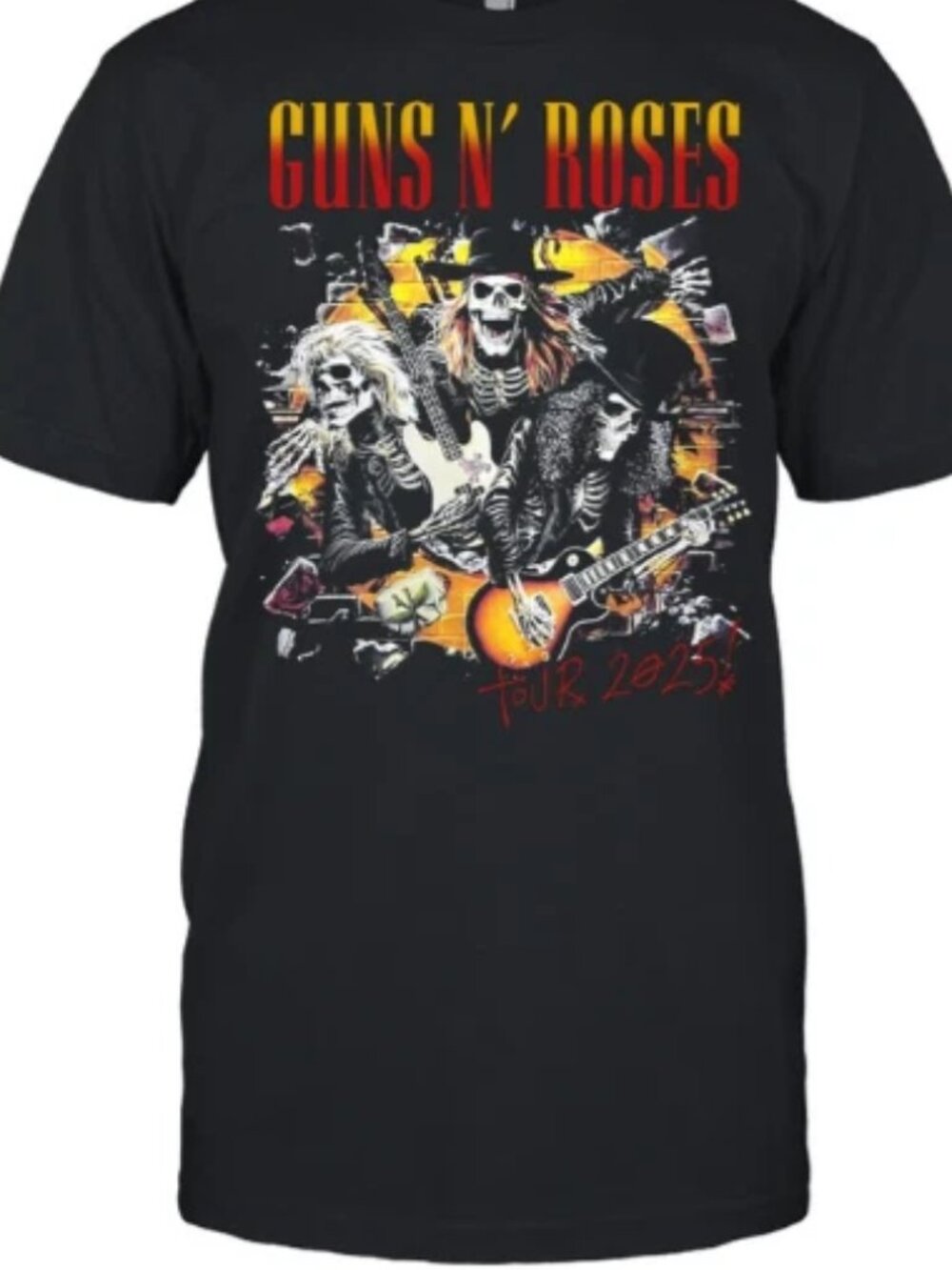 Guns N' Roses Skeletons Tour 2025 Shirt